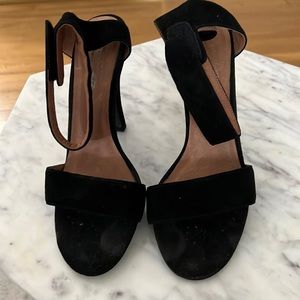 Jeffrey Campbell black suede sandals